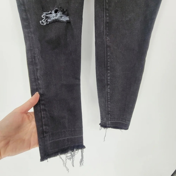 SPANX Distressed black Denim Leggings Vintage Black small - Picture 6 of 9